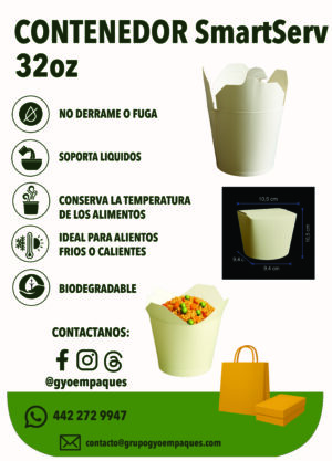 Contenedor SmartServ 32oz White