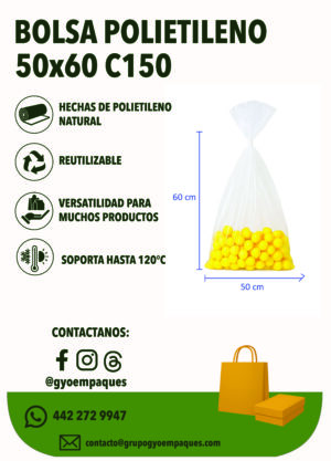 Bolsa de Polietileno 50x60 C150