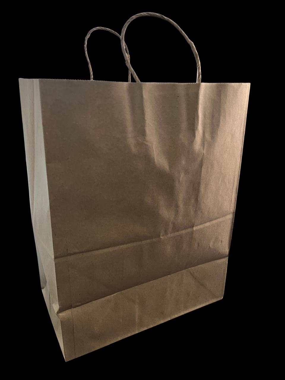 Bolsa Delivery de Papel kraft 30x18x38cm c/asa torcida - Imagen 2