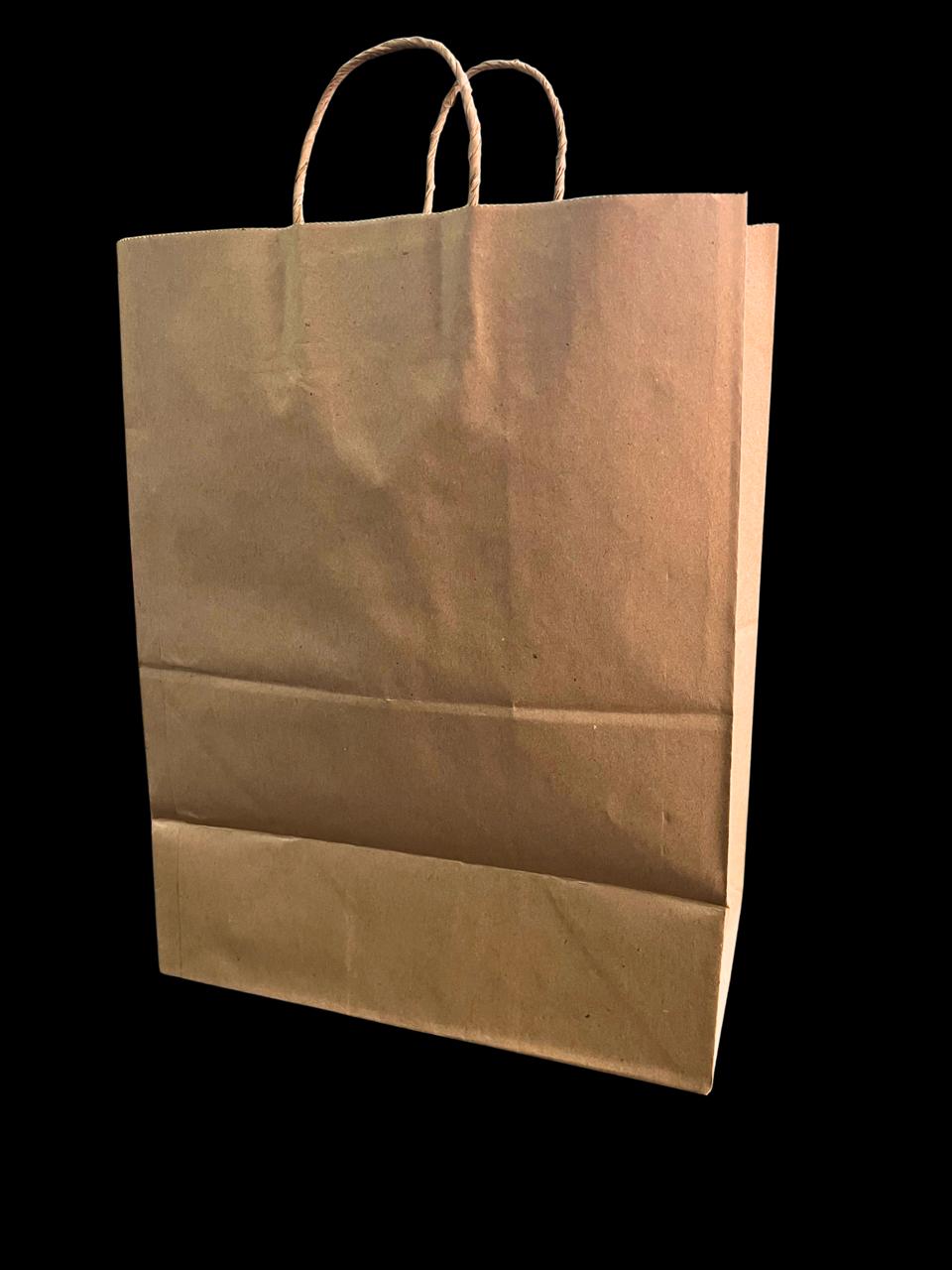 Bolsa Delivery de Papel kraft 30x18x38cm c/asa torcida - Imagen 3