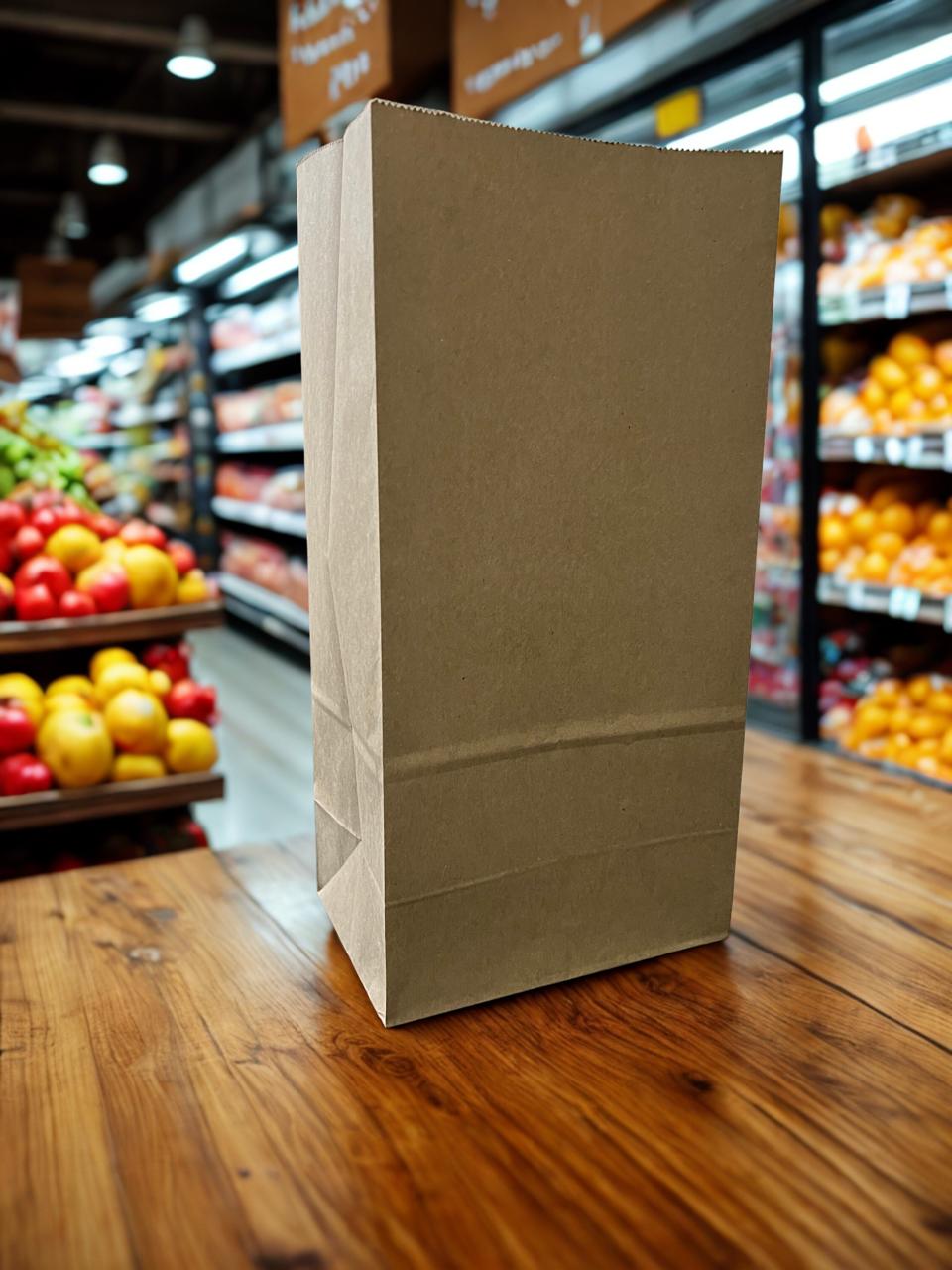 Bolsa Delivery de Papel Kraft 18x12x36cm - Imagen 3